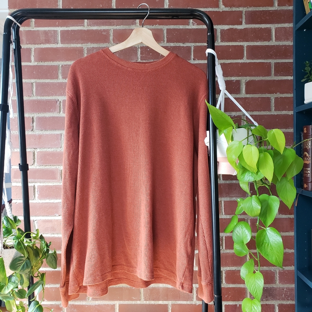 Orange long sleeve thermal tee